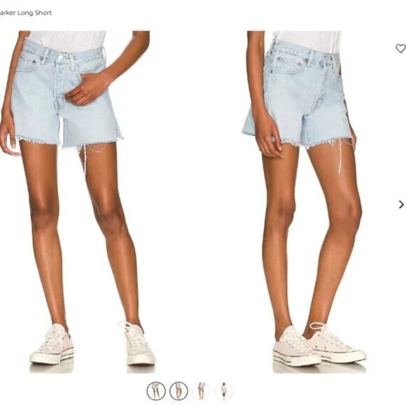 Agolde Pants - AGOLDE Parker Long Jean Shorts in Jinx Size 27